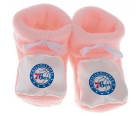 Chausson bébé Philadelphia 76ers de couleur Rose