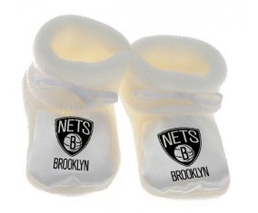 Chausson bébé Brooklyn Nets de couleur Blanc
