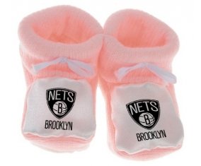 Chausson bébé Brooklyn Nets de couleur Rose