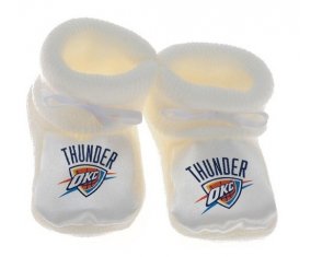 Chausson bébé Oklahoma City Thunder de couleur Blanc