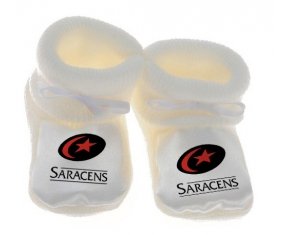 Chausson bébé Saracens de couleur Blanc