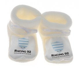 Chausson bébé Racing 92 de couleur Blanc