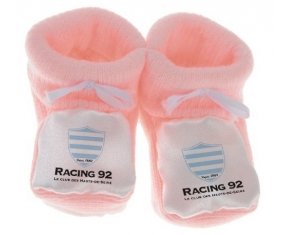 Chausson bébé Racing 92 de couleur Rose