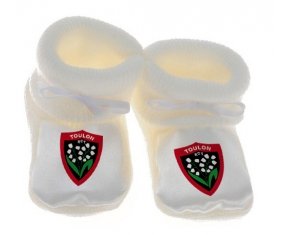 Chausson bébé RC Toulon de couleur Blanc