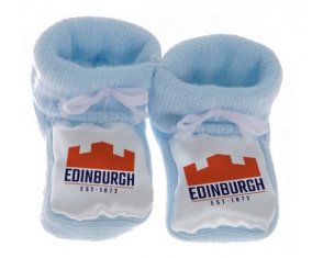 Chausson bébé Edinburgh Rugby de couleur Bleu