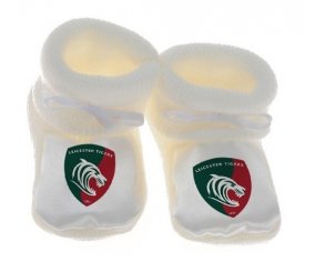 Chausson bébé Leicester Tigers de couleur Blanc