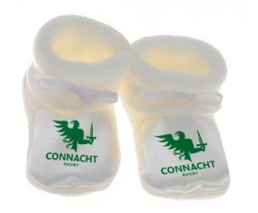 Chausson bébé Connacht Rugby de couleur Blanc