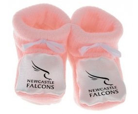 Chausson bébé Newcastle Falcons de couleur Rose