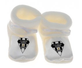 Chausson bébé CA Brive Corrèze de couleur Blanc