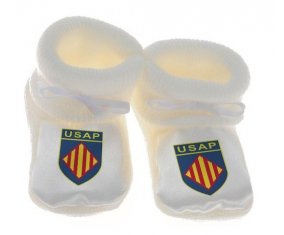 Chausson bébé USA Perpignan de couleur Blanc