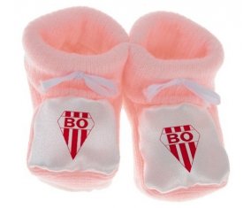 Chausson bébé Biarritz Olympique de couleur Rose