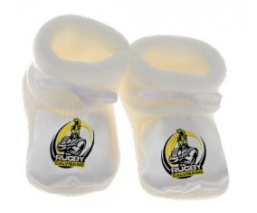 Chausson bébé Rugby Calvisano de couleur Blanc