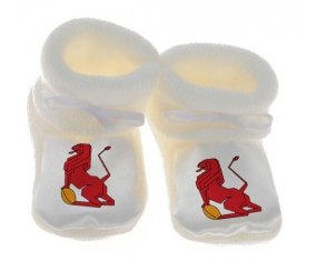 Chausson bébé España Rugby XV de couleur Blanc