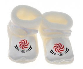Chausson bébé Georgia Rugby XV de couleur Blanc
