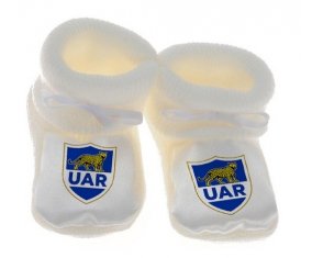 Chausson bébé Argentina Rugby XV de couleur Blanc