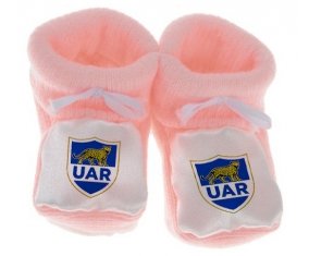 Chausson bébé Argentina Rugby XV de couleur Rose