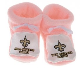 Chausson bébé New Orleans Saints de couleur Rose