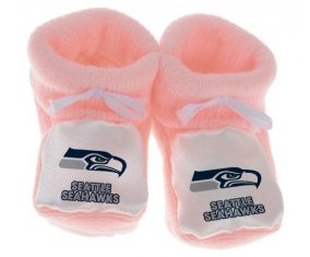 Chausson bébé Seattle Seahawks de couleur Rose