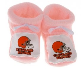 Chausson bébé Cleveland Browns de couleur Rose