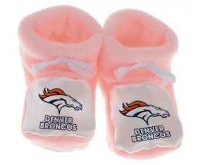 Chausson bébé Denver Broncos de couleur Rose