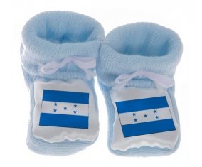 Chausson bébé Drapeau Honduras de couleur Bleu