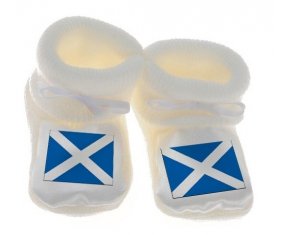Chausson bébé Drapeau Écosse de couleur Blanc