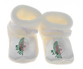 Chausson bébé Empreinte My Identity Algérie de couleur Blanc