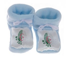 Chausson bébé Empreinte My Identity Algérie de couleur Bleu