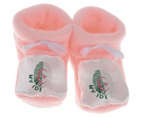 Chausson bébé Empreinte My Identity Algérie de couleur Rose