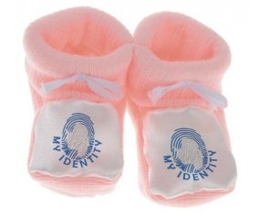 Chausson bébé Empreinte My Identity Antarctique de couleur Rose