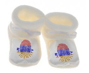 Chausson bébé Empreinte My Identity Arménie de couleur Blanc