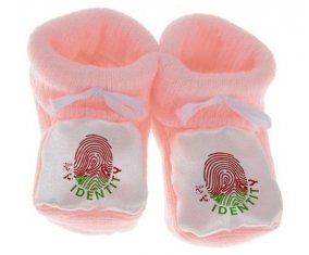 Chausson bébé Empreinte My Identity Biélorussie de couleur Rose