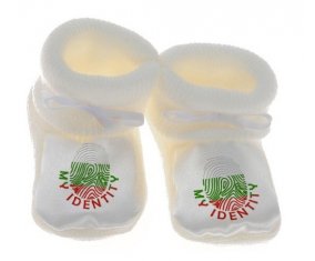 Chausson bébé Empreinte My Identity Bulgarie de couleur Blanc