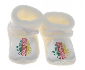 Chausson bébé Empreinte My Identity Cameroun de couleur Blanc