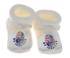 Chausson bébé Empreinte My Identity Îles Caïmans de couleur Blanc