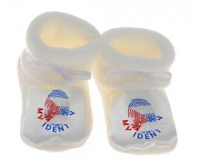 Chausson bébé Empreinte My Identity Cuba de couleur Blanc