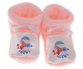 Chausson bébé Empreinte My Identity Cuba de couleur Rose