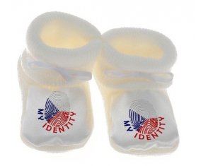 Chausson bébé Empreinte My Identity République Tchèque de couleur Blanc