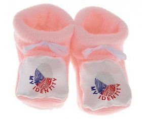 Chausson bébé Empreinte My Identity République Tchèque de couleur Rose