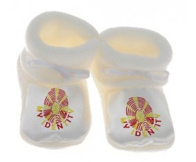 Chausson bébé Empreinte My Identity Macédoine du Nord de couleur Blanc