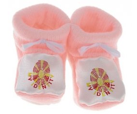Chausson bébé Empreinte My Identity Macédoine du Nord de couleur Rose