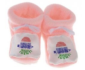 Chausson bébé Empreinte My Identity Gambie de couleur Rose