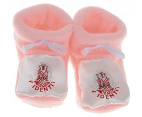 Chausson bébé Empreinte My Identity Gibraltar de couleur Rose