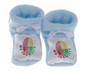 Chausson bébé Empreinte My Identity Guinée de couleur Bleu