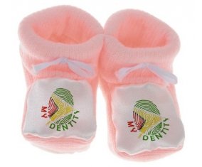 Chausson bébé Empreinte My Identity Guyane de couleur Rose