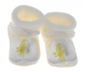 Chausson bébé Empreinte My Identity Saint-Siège de couleur Blanc