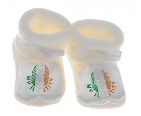 Chausson bébé Empreinte My Identity Irlande de couleur Blanc