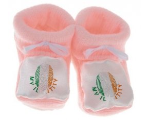 Chausson bébé Empreinte My Identity Irlande de couleur Rose
