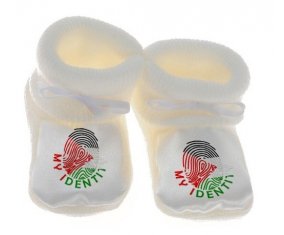 Chausson bébé Empreinte My Identity Jordan de couleur Blanc