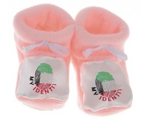 Chausson bébé Empreinte My Identity Koweit de couleur Rose